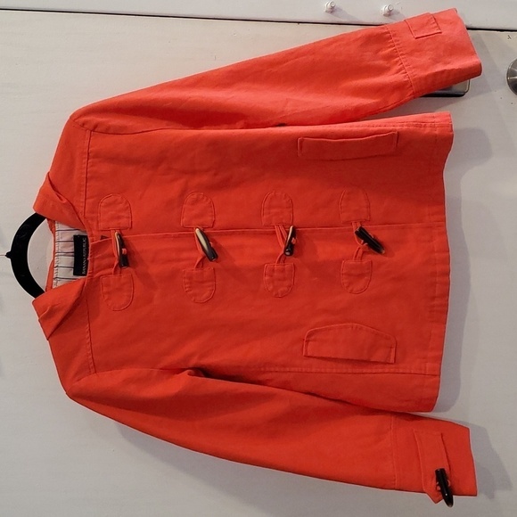 Banana Republic Orange Spring Lightweight Toggle Jacket S - Picture 2 of 7